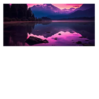 Фото на холсте фиолетовое озеро, размера 60x30