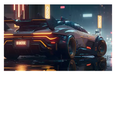 Фото на холсте футуристическое авто 30х20 см