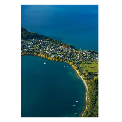 Фото на холсте поселок на перешейке, размера 70x100