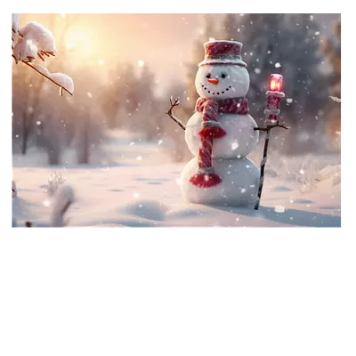 Фото на холсте снеговик, размера 90x60