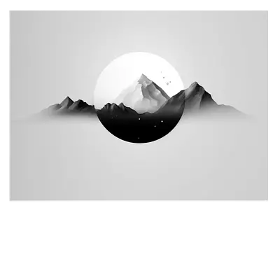 Фото на холсте абстракция гор, размера 80x60