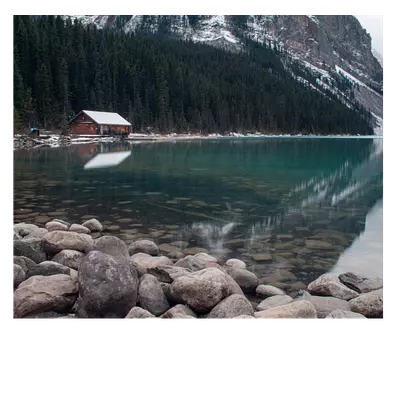 Фото на холсте домик у озера, размера 60x50