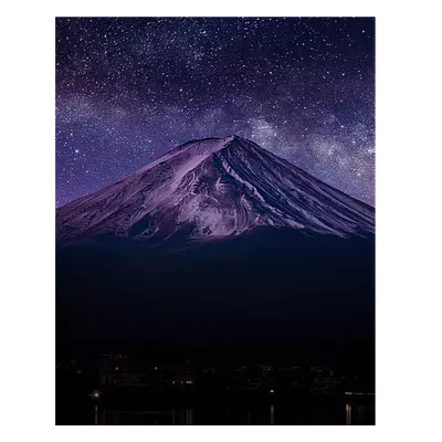 Фото на холсте гора со звёздами, размера 40x50