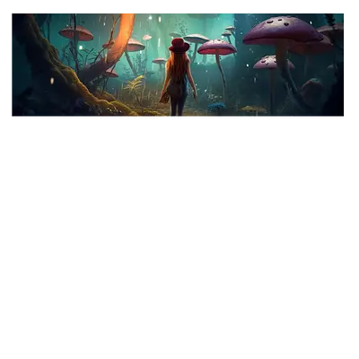 Фото на холсте девушка в сказке, размера 120x40