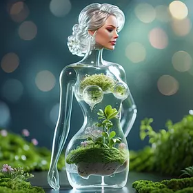 «3D-арт: экосистема в женщине»