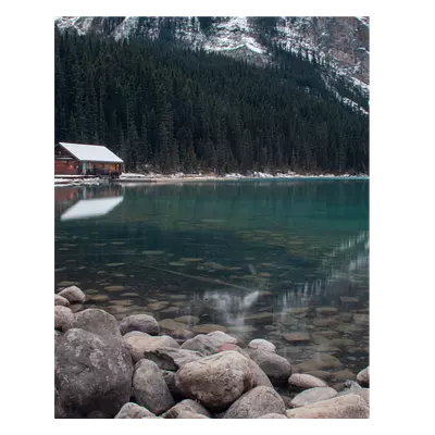 Фото на холсте домик у озера, размера 40x50