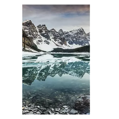 Фото на холсте зимнее озеро, размера 20x30