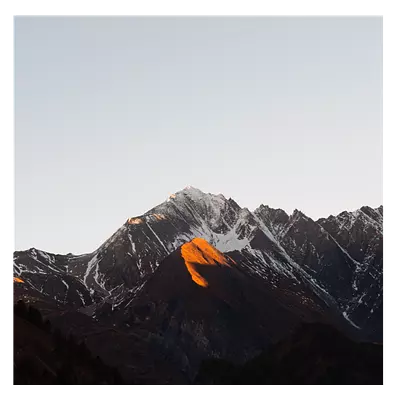 Фото на холсте горы под закатным солнцем, размера 40x40