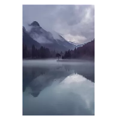 Фото на холсте вечернее озеро, размера 60x90