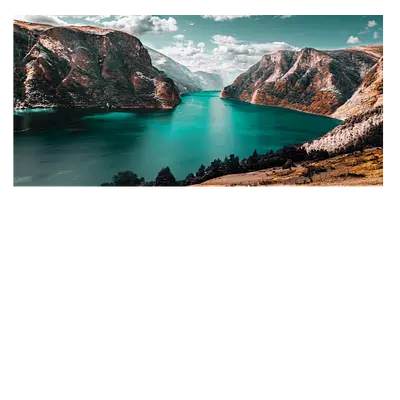 Фото на холсте зеленоватое озеро, размера 60x30