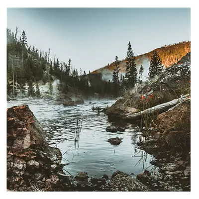 Фото на холсте горное озеро, размера 30x30