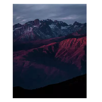 Фото на холсте горы в закате, размера 40x50