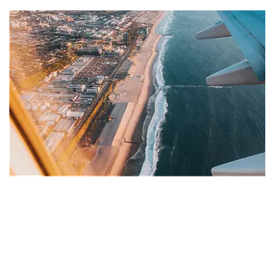 Фото на холсте крыло самолёта, размера 75x50