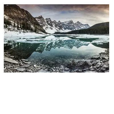 Фото на холсте зимнее озеро, размера 75x50
