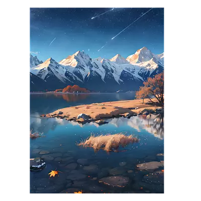 Фото на холсте рисунок озера, размера 30x40