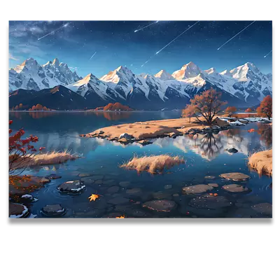 Фото на холсте рисунок озера, размера 80x60