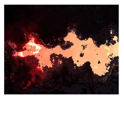 «эффектная абстракция лавы» — фото на холсте 50х40 см в интерьере.