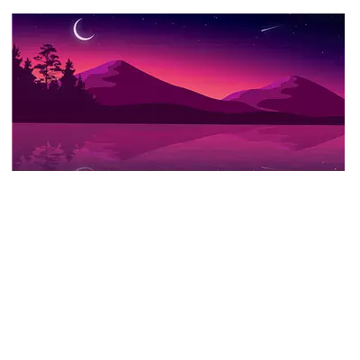 Фото на холсте фиолетовый пейзаж, размера 80x40