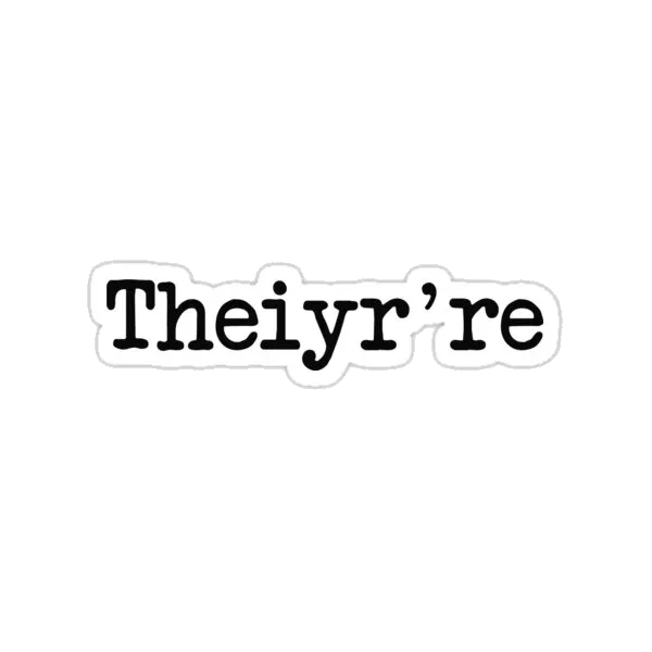 Грамматическая ошибка: Theiyr're Their There They're