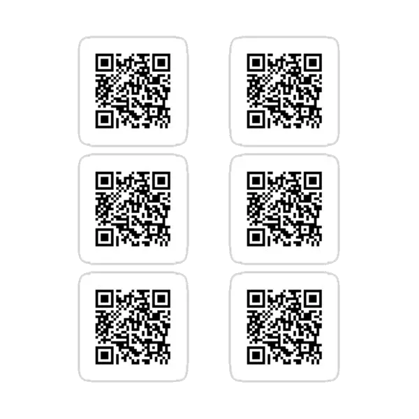 Набор 6 штук QR-кодов RickRoll для розыгрышей