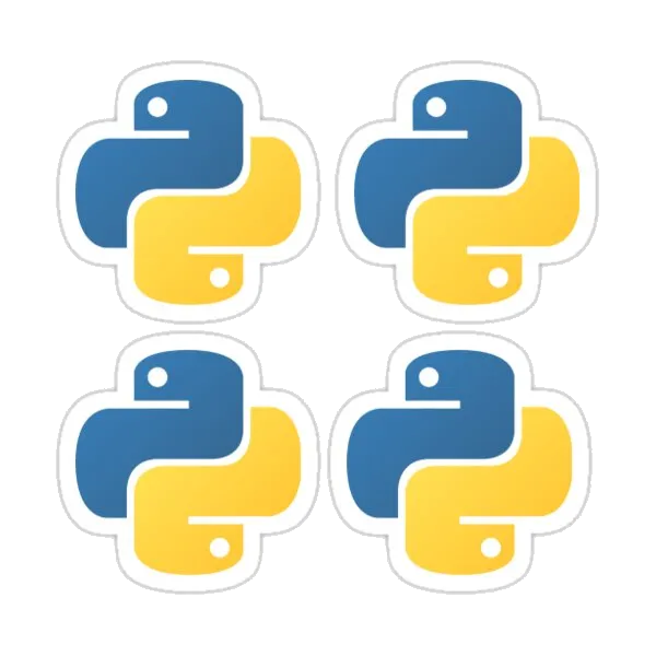 Наклейки Python (набор из 4 штук)