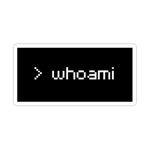 'whoami' Пиксельное искусство командной строки