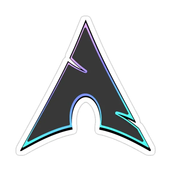 Логотип Arch Linux в тёмном режиме ~ Технологии