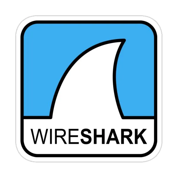 Квадратный стикер с высококачественным логотипом Wireshark
