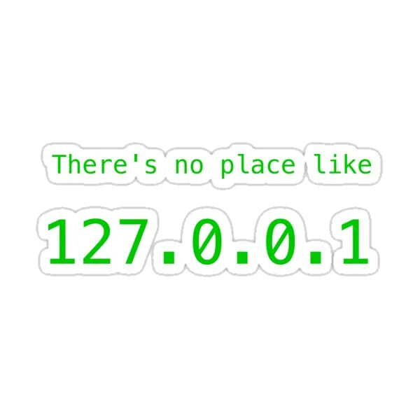 Нет места лучше 127.0.0.1 - Дизайн с зелёным текстом