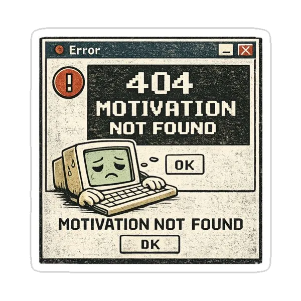 404 Мотивация не найдена – Забавный дизайн сообщения об ошибке программиста