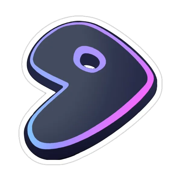 Логотип Gentoo Linux в темном режиме