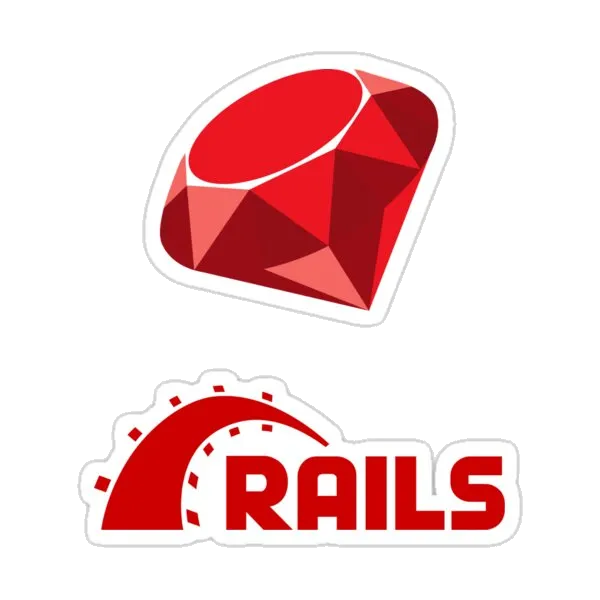 Наклейки Ruby и Rails