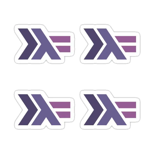 4 наклейки Haskell