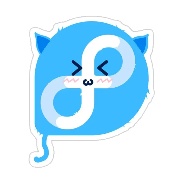 Логотип Fedora Linux OwO Kawaii Neko