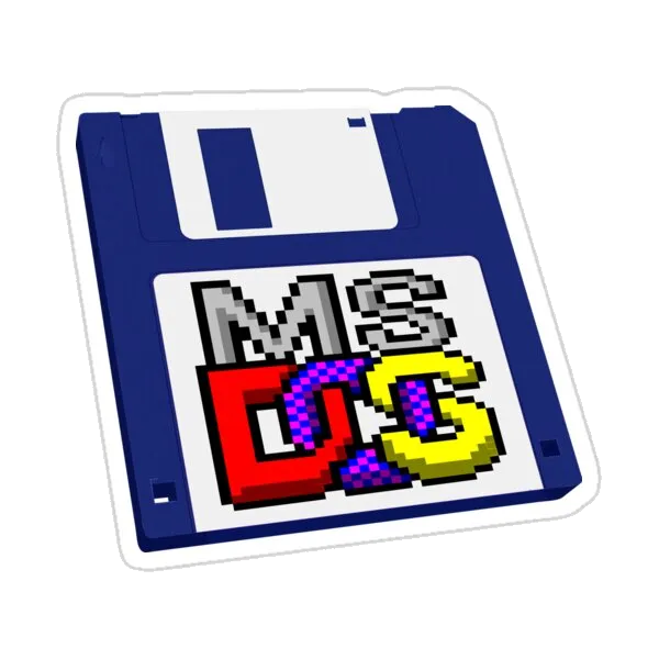 MS DOS 1.44 МБ дискета - классический логотип программного обеспечения