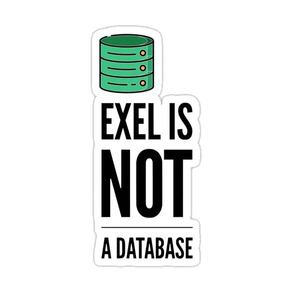Excel — это не база данных (черный цвет)