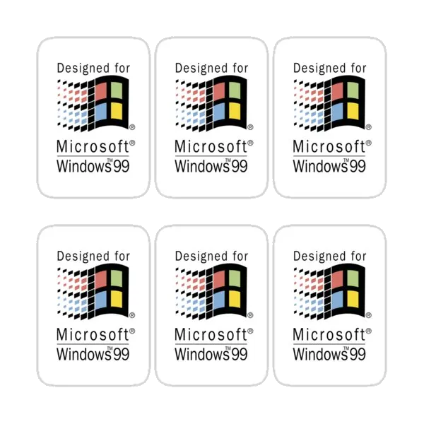 Набор из 6 этикеток Microsoft Windows 99