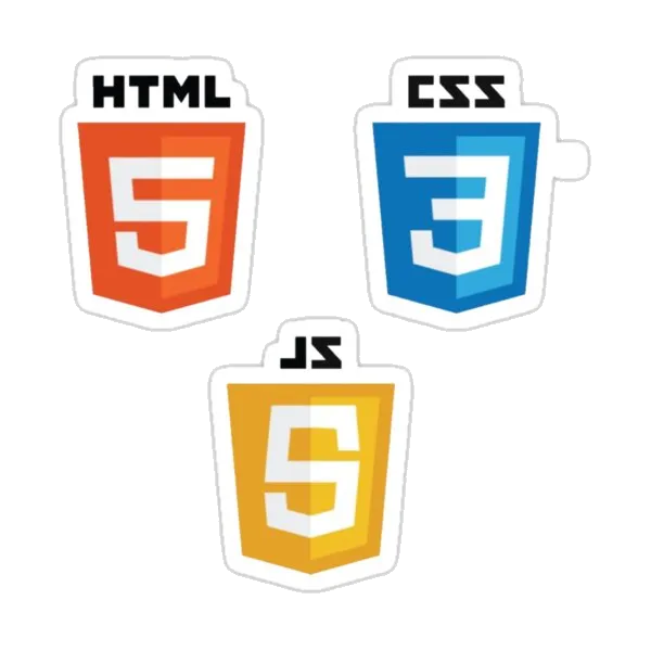 Набор стикеров HTML, CSS, JavaScript для веб-разработчиков