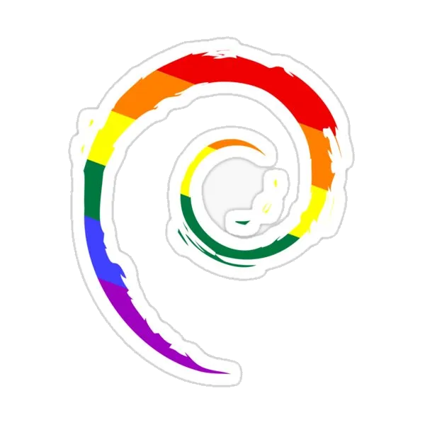 Debian Pride – Радужный Linux с открытым исходным кодом, наклейка для ноутбука
