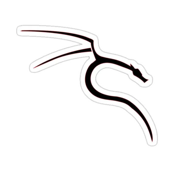 Логотип Kali Linux черный и красный
