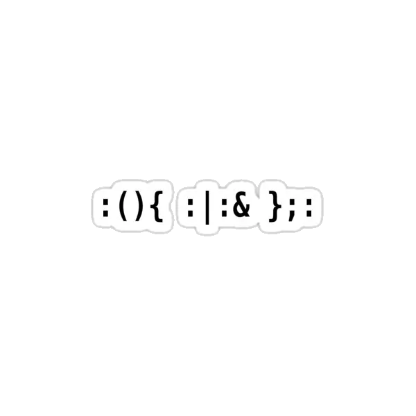 Bash Fork Bomb - черный текст для хакеров Unix/Linux