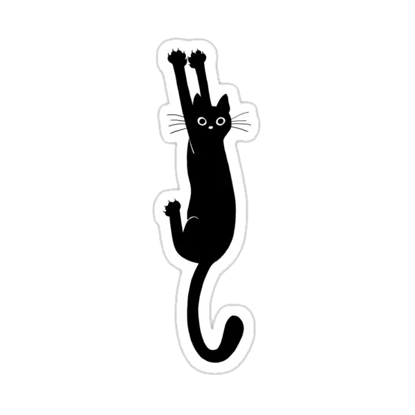 Чёрный кот, который держится