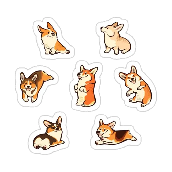 Веселые корги в зеленом