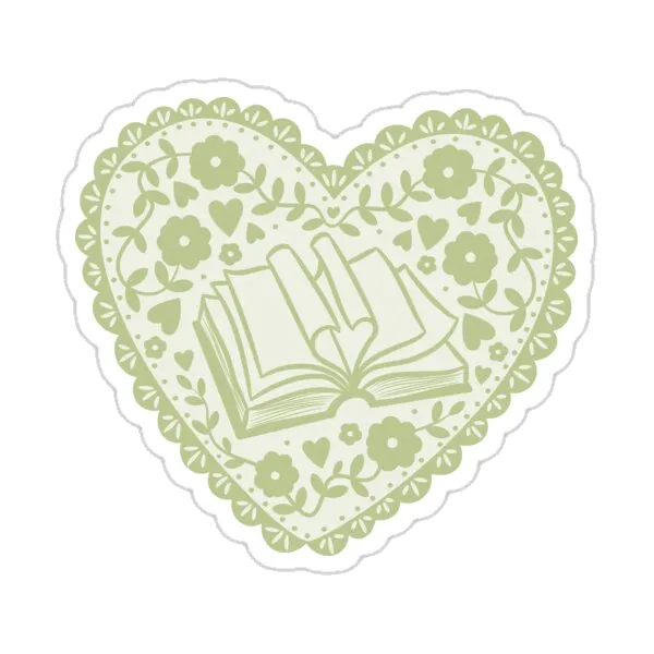 зеленое книжное сердце
