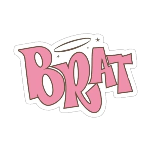 Розовый логотип Brat