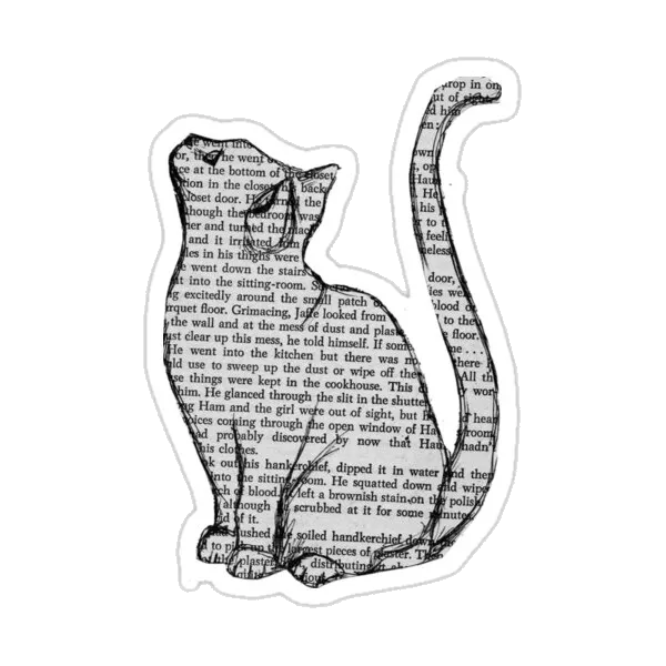 кот читает книгу