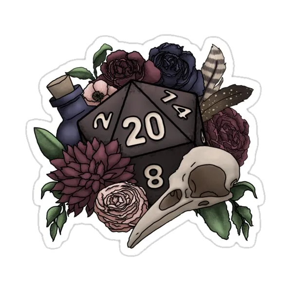 Игральные кости D20 для настольной ролевой игры Некромант