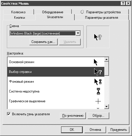 Указатель мыши в ms excel имеет вид при