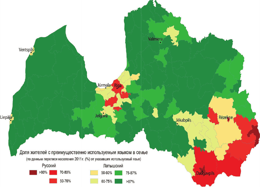 Карта латвии по регионам