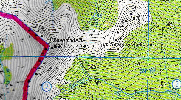 dyatlov pass incident map